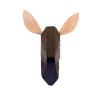 Wooden Deer Head - Ancient - White Ears