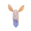 Wooden Deer Head - White Washed - White Ears